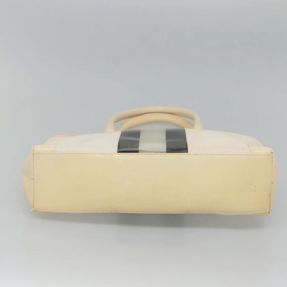 GUCCI Sherry Line Hand Bag Canvas White Black - Picture 9 of 12